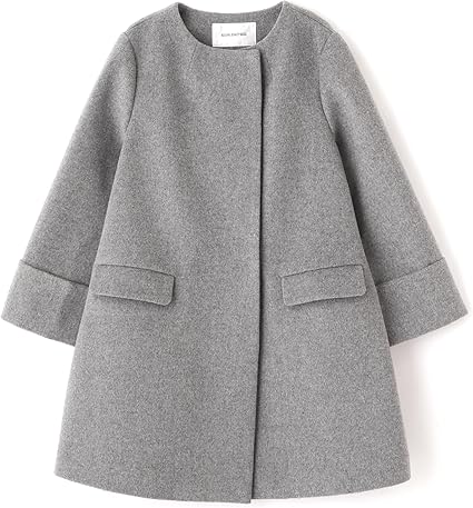 美品　ナチュラルビューティーベーシック カシミヤアンゴラ混ノーカラーコート S N.（N. Natural Beauty Basic）（エヌエヌナチュラル